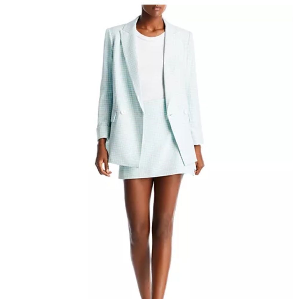 NWT Alice and Olivia Justin Houndstooth-pattern Blazer - Picture 3 of 11